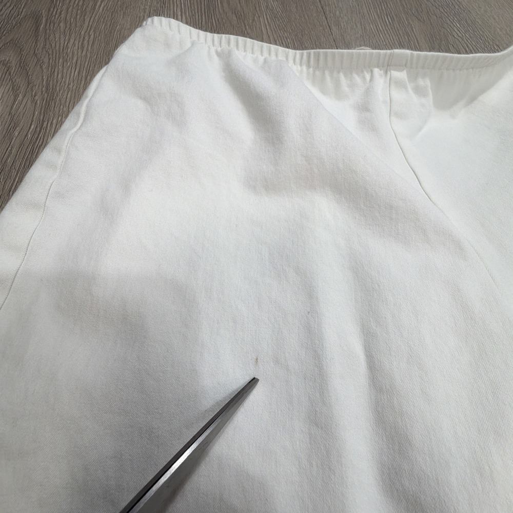 EILEEN FISHER Organic Cotton Ankle Pants In White Petite PP Modern Minimalist - Picture 11 of 11
